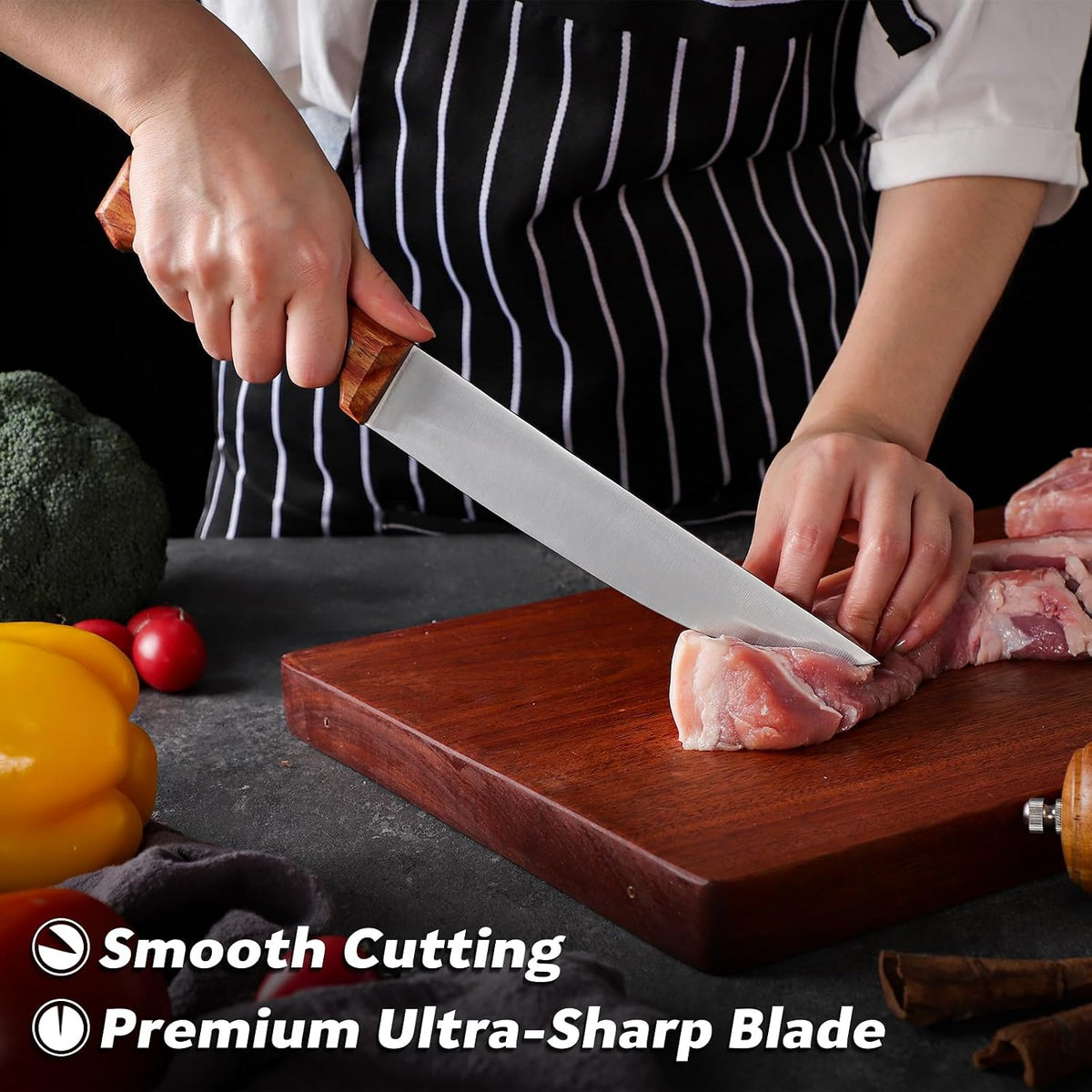 TAN REN Japanese Gyuto Chef Knife, 7 Inch Stainless Steel Chef Knife