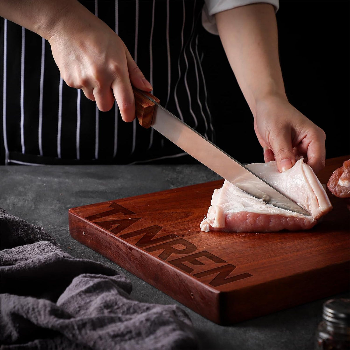 TAN REN Japanese Gyuto Chef Knife, 7 Inch Stainless Steel Chef Knife