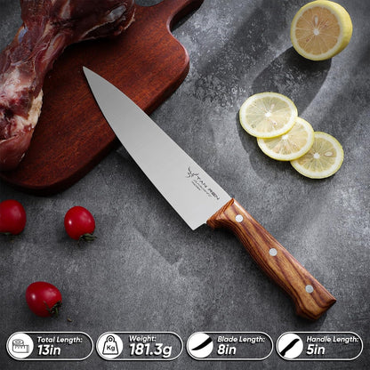 TAN REN Japanese Gyuto Chef Knife, 7 Inch Stainless Steel Chef Knife