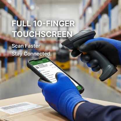 Nitrile Work Gloves FN330, 3D Comfort Fit, Touchscreen Grip Gloves for Warehouse, Construction, Package Handling, Delivery & General Work, Men & Women, Black, M, 3 Pairs