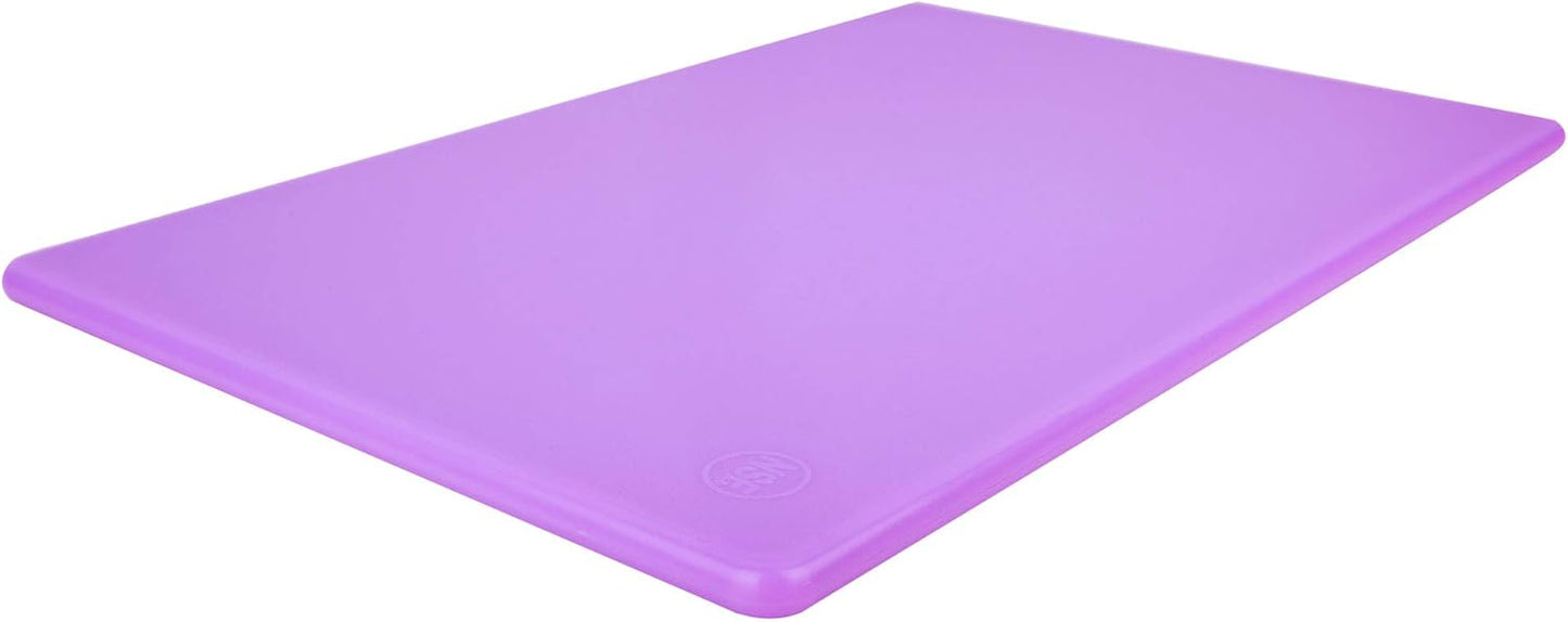 18 x 12 Large Blue Plastic Cutting Board for Fish, Seafood, Shellfish - 1/2 Inch Thick HDPP, NSF and Commercial Grade