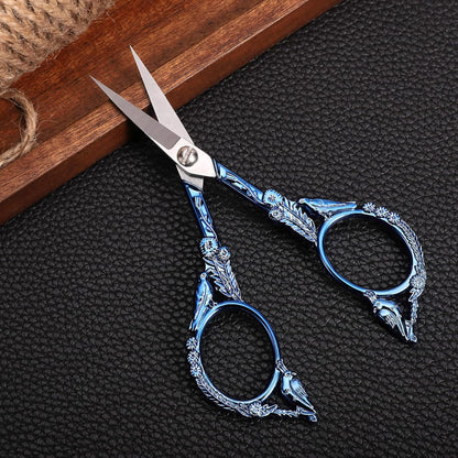 Sewing Embroidery Scissors, Small Thread Shears with Cover | 4.6in, Sharp, Precision, for Craft, Artwork, Needlework, Yarn, Knitting, Paper Cutting, Detail Snips, Cute DIY Kit, Black