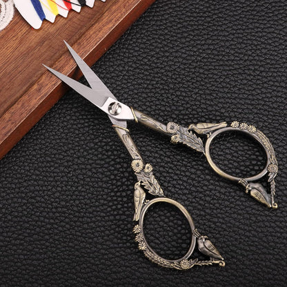 Sewing Embroidery Scissors, Small Thread Shears with Cover | 4.6in, Sharp, Precision, for Craft, Artwork, Needlework, Yarn, Knitting, Paper Cutting, Detail Snips, Cute DIY Kit, Black