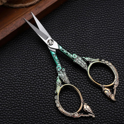 Sewing Embroidery Scissors, Small Thread Shears with Cover | 4.6in, Sharp, Precision, for Craft, Artwork, Needlework, Yarn, Knitting, Paper Cutting, Detail Snips, Cute DIY Kit, Black