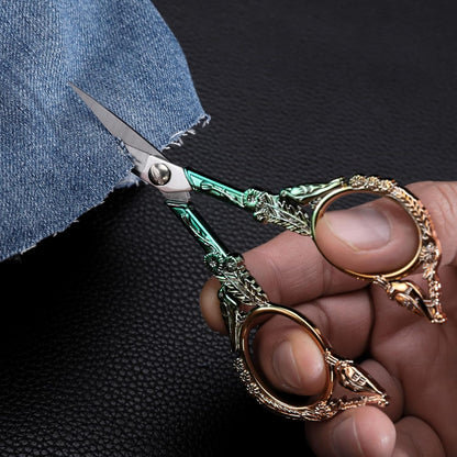 Sewing Embroidery Scissors, Small Thread Shears with Cover | 4.6in, Sharp, Precision, for Craft, Artwork, Needlework, Yarn, Knitting, Paper Cutting, Detail Snips, Cute DIY Kit, Black
