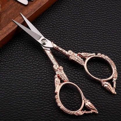 Sewing Embroidery Scissors, Small Thread Shears with Cover | 4.6in, Sharp, Precision, for Craft, Artwork, Needlework, Yarn, Knitting, Paper Cutting, Detail Snips, Cute DIY Kit, Black