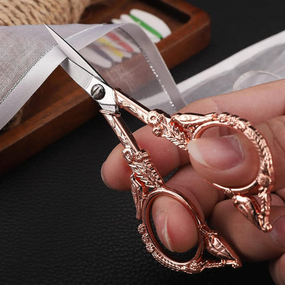 Sewing Embroidery Scissors, Small Thread Shears with Cover | 4.6in, Sharp, Precision, for Craft, Artwork, Needlework, Yarn, Knitting, Paper Cutting, Detail Snips, Cute DIY Kit, Black