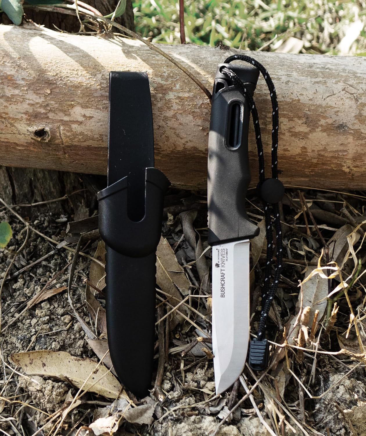 Fixed Blade Outdoor Knife with Sheath, 5Cr15 Stainless Steel Camping Knife for Hiking, Bushcraft and EDC, Lightweight at 92g