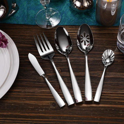 Premium Louis 4-Pc 7-Inch Butter Knives (Silver, Louis) | 18/10 Stainless Steel Butter Spreaders; Classic Design; Ideal for Butter & Jam; Brilliant Mirror Finish; Dishwasher Safe