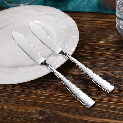 Premium Louis 4-Pc 7-Inch Butter Knives (Silver, Louis) | 18/10 Stainless Steel Butter Spreaders; Classic Design; Ideal for Butter & Jam; Brilliant Mirror Finish; Dishwasher Safe