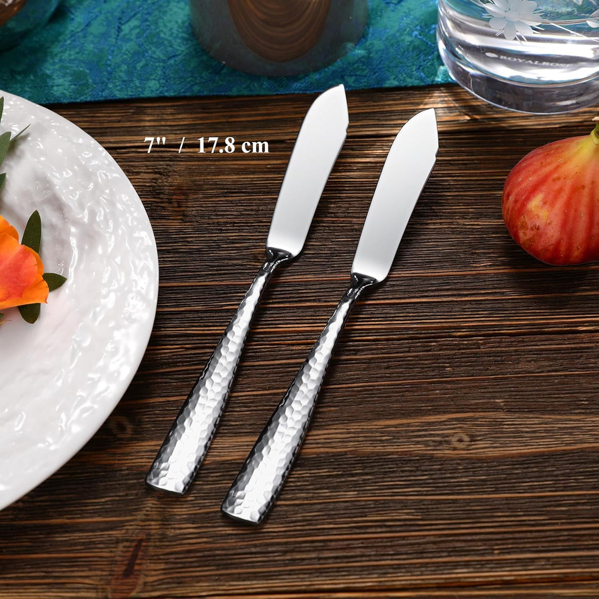 Premium Louis 4-Pc 7-Inch Butter Knives (Silver, Louis) | 18/10 Stainless Steel Butter Spreaders; Classic Design; Ideal for Butter & Jam; Brilliant Mirror Finish; Dishwasher Safe