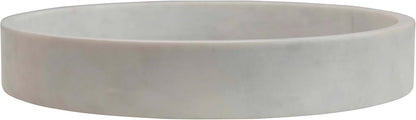Minimalist Round Carved Marble Tray or Charcuterie Board, White