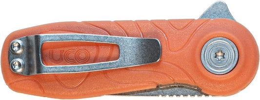 Tinkham Liner Lock Pocket Knife with D2 Steel Blade, Tiger Orange, 1.5 Inch Blade