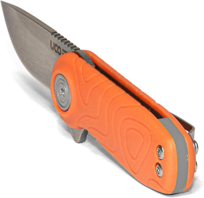 Tinkham Liner Lock Pocket Knife with D2 Steel Blade, Tiger Orange, 1.5 Inch Blade
