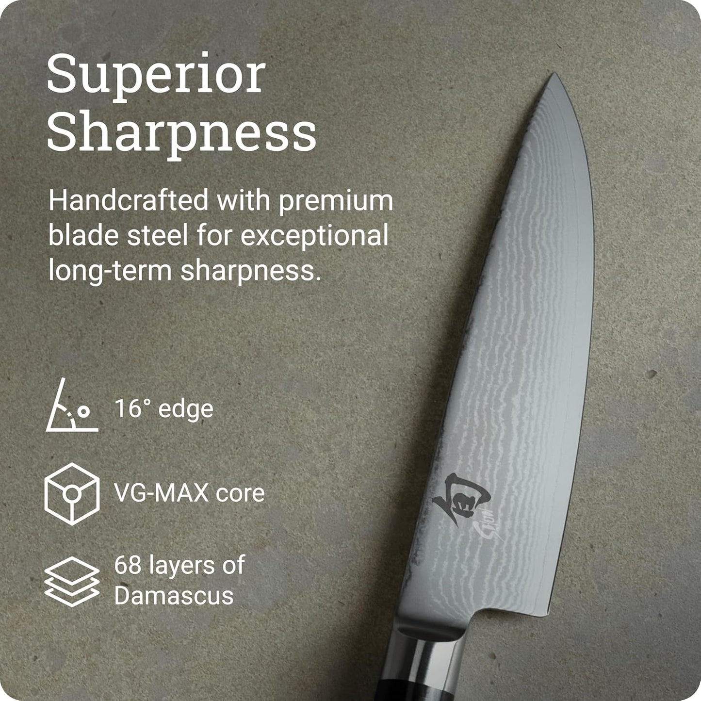 Classic 6" Chef's Knife, Handcrafted Japanese Kitchen Knife for Professional and Home Chefs, VG-MAX Core with Damascus Stainless Steel Cladding, Pakkawood Handle