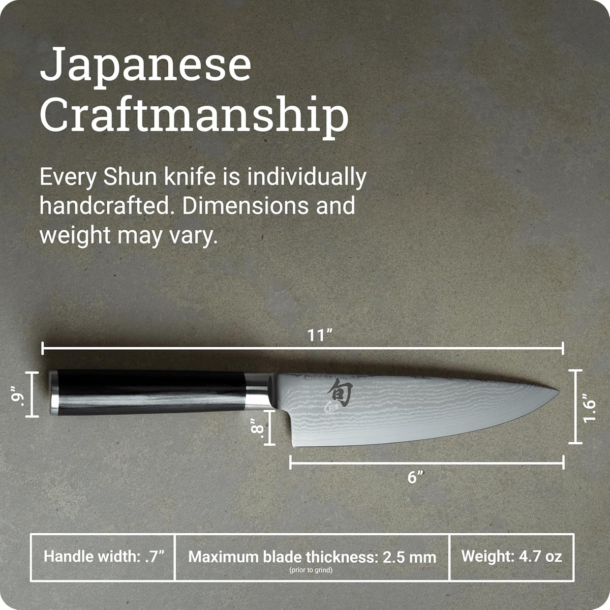 Classic 6" Chef's Knife, Handcrafted Japanese Kitchen Knife for Professional and Home Chefs, VG-MAX Core with Damascus Stainless Steel Cladding, Pakkawood Handle