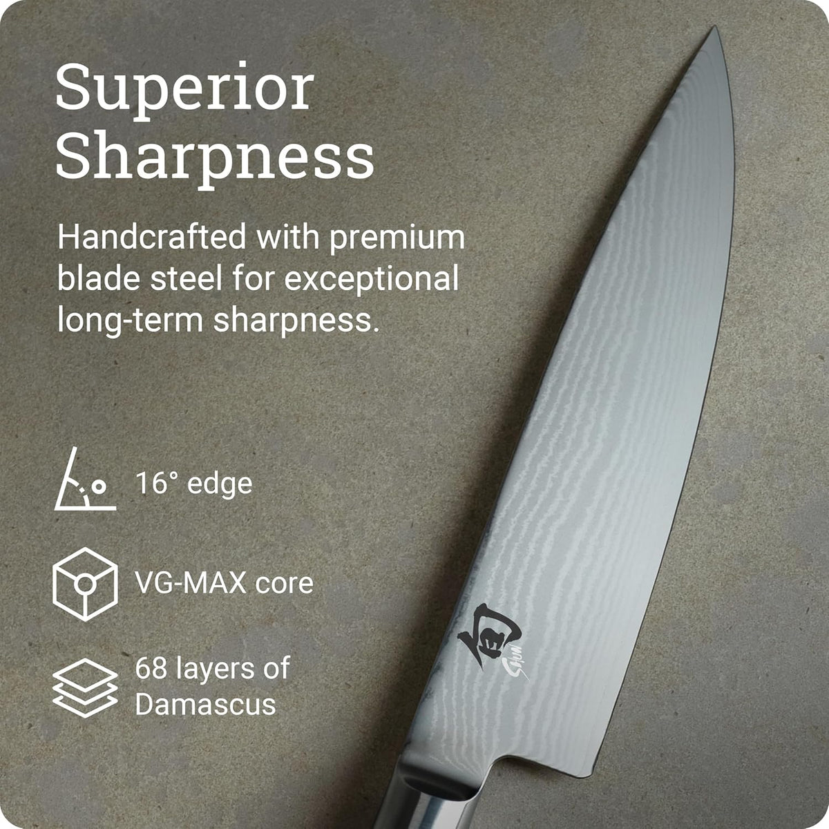 Classic 6" Chef's Knife, Handcrafted Japanese Kitchen Knife for Professional and Home Chefs, VG-MAX Core with Damascus Stainless Steel Cladding, Pakkawood Handle