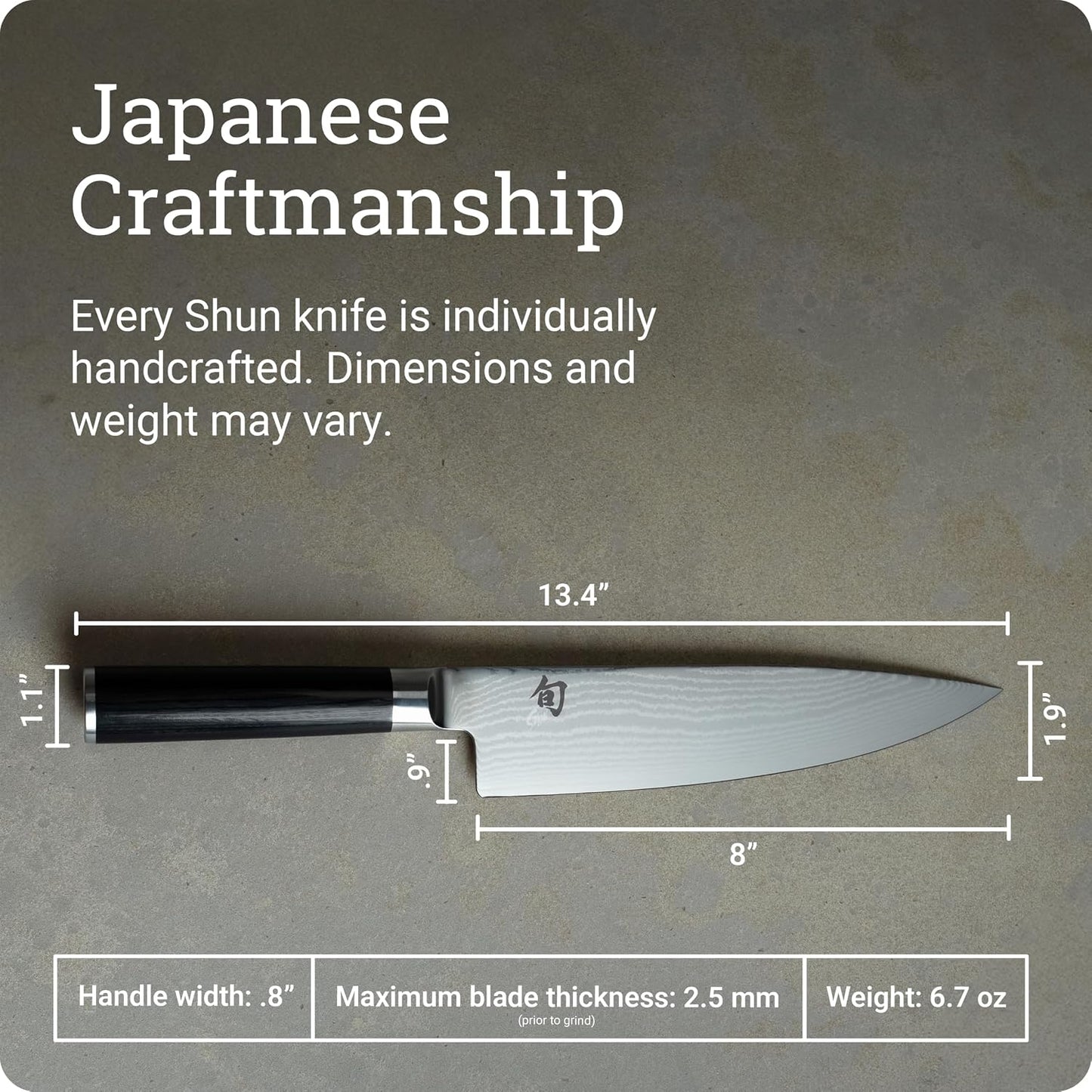 Classic 6" Chef's Knife, Handcrafted Japanese Kitchen Knife for Professional and Home Chefs, VG-MAX Core with Damascus Stainless Steel Cladding, Pakkawood Handle