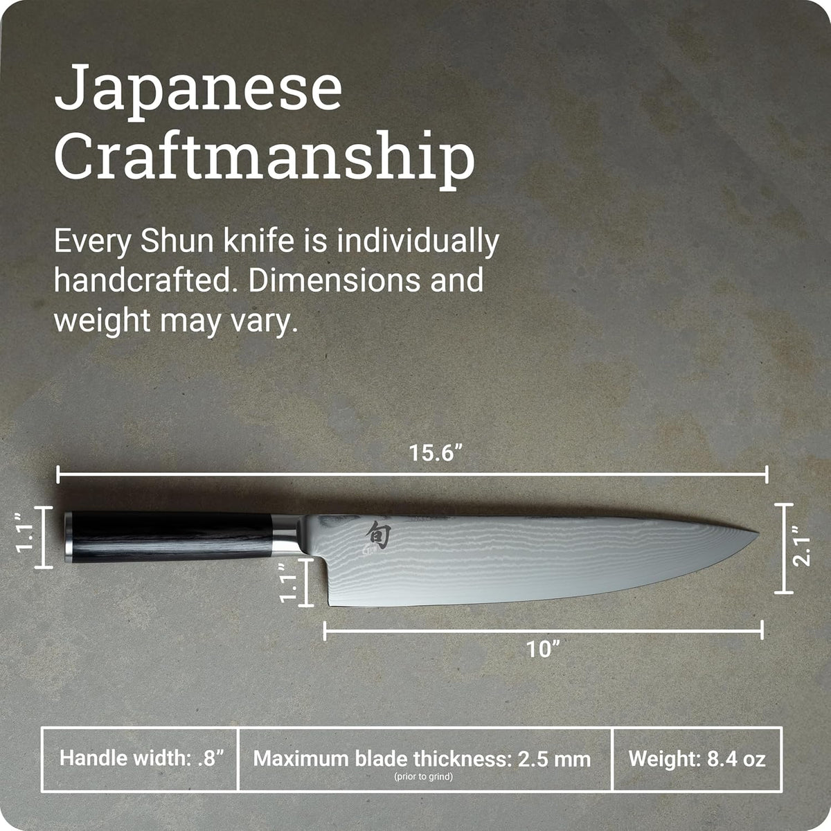 Classic 6" Chef's Knife, Handcrafted Japanese Kitchen Knife for Professional and Home Chefs, VG-MAX Core with Damascus Stainless Steel Cladding, Pakkawood Handle