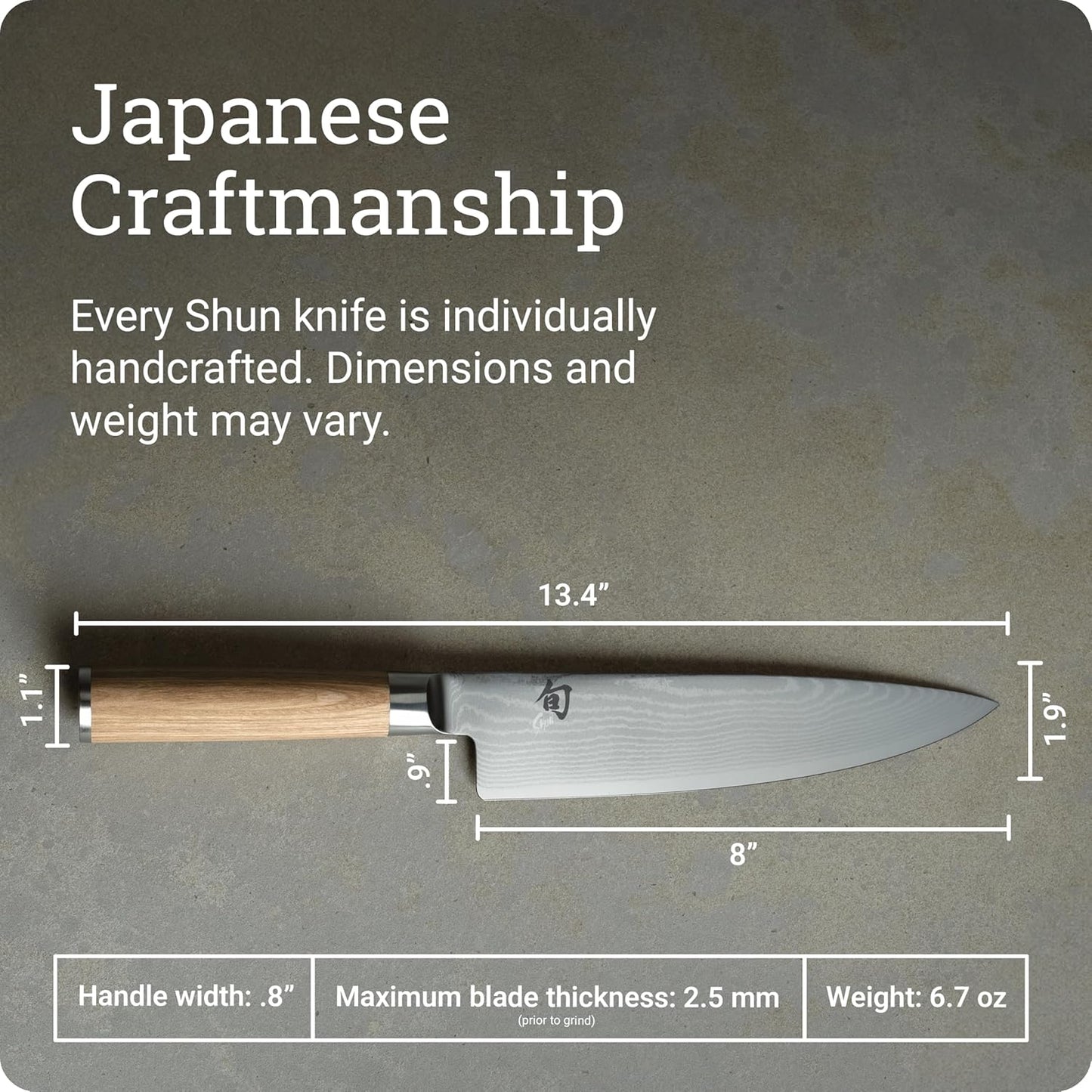 Classic 6" Chef's Knife, Handcrafted Japanese Kitchen Knife for Professional and Home Chefs, VG-MAX Core with Damascus Stainless Steel Cladding, Pakkawood Handle