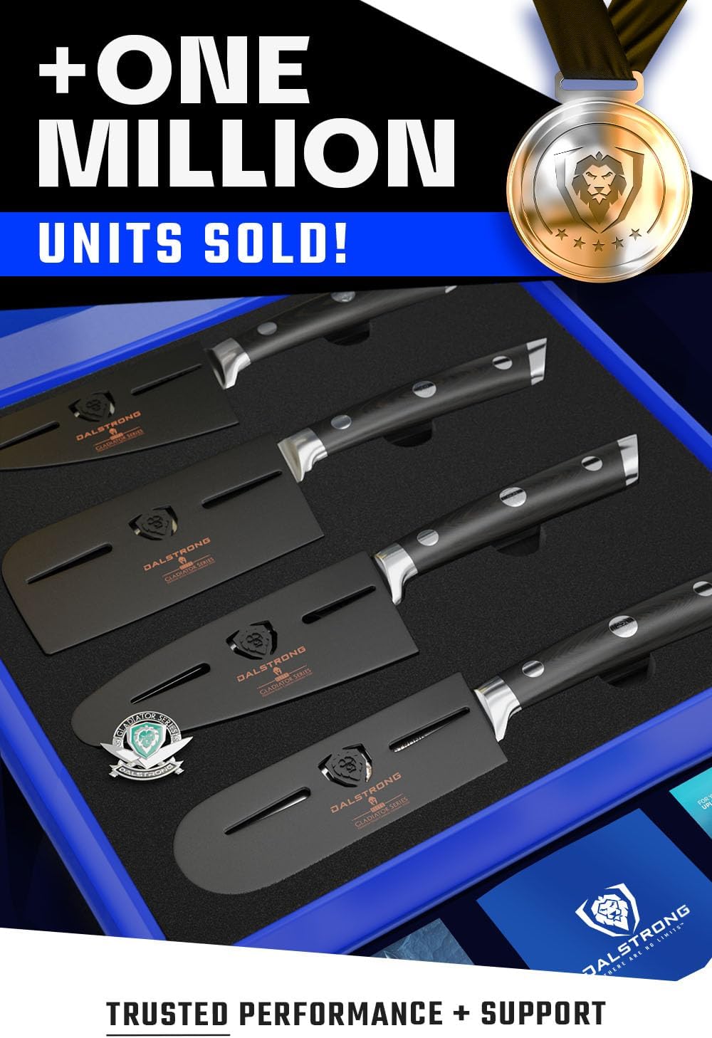 Charcuterie & Cheese Knife Set-4pc-Gladiator Series Elite-Mini Cleaver, Serrated,Round-Tip,Forked Cheese Knives Set-G10 Handle-Soft & Hard Cheese-Sheath-NSF Certified