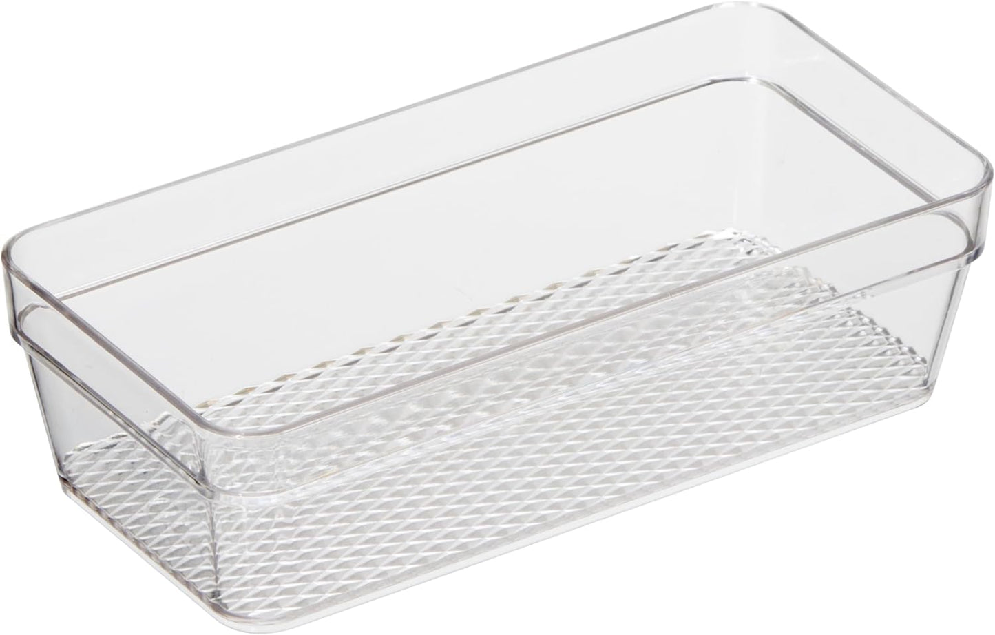 Clear Drawer Organizer - 3" X 12.5" - Ideal for Organizing Kitchen Drawers, Office, Desk, Silverware, Kitchen Utensils, Cosmetics and Bathrooms