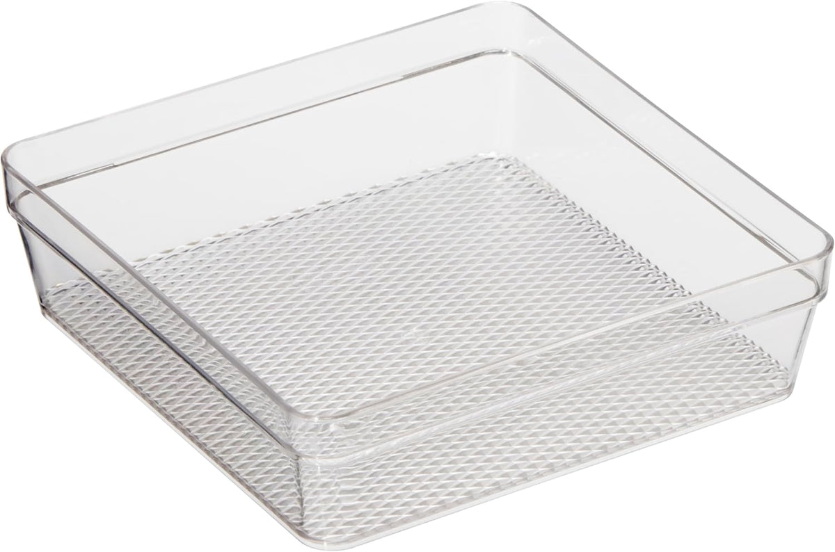 Clear Drawer Organizer - 3" X 12.5" - Ideal for Organizing Kitchen Drawers, Office, Desk, Silverware, Kitchen Utensils, Cosmetics and Bathrooms