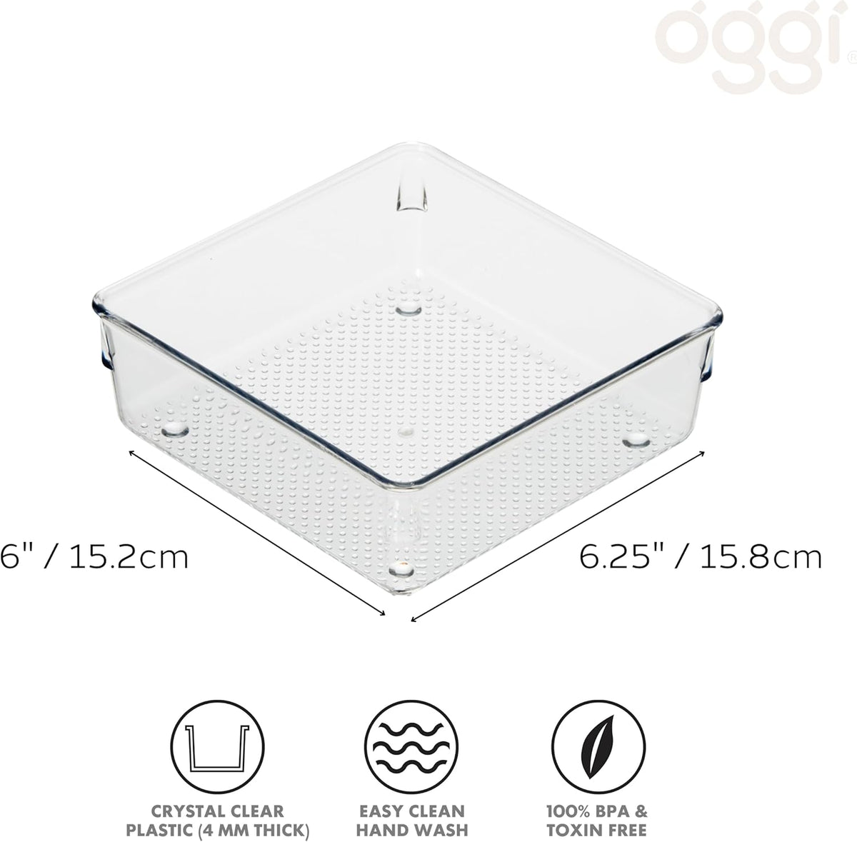 Clear Drawer Organizer - 3" X 12.5" - Ideal for Organizing Kitchen Drawers, Office, Desk, Silverware, Kitchen Utensils, Cosmetics and Bathrooms