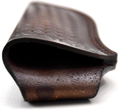 Custom Leather Sheath Tooled Leather Sheath/Hunting Knife Sheath Universal Leather Knife Sheath, 100% Real Laether/ (Dark Brown, 9.0" Inches)