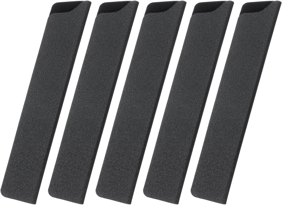5 Pcs Knife Cover Sleeves, 8.3" x 1.4" ABS Knives Edge Guard Blade Protector Universal Knife Sheath for Home Kitchen, Black