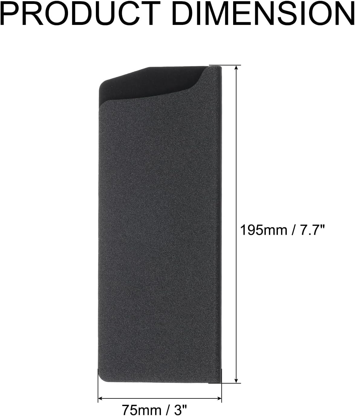 5 Pcs Knife Cover Sleeves, 8.3" x 1.4" ABS Knives Edge Guard Blade Protector Universal Knife Sheath for Home Kitchen, Black