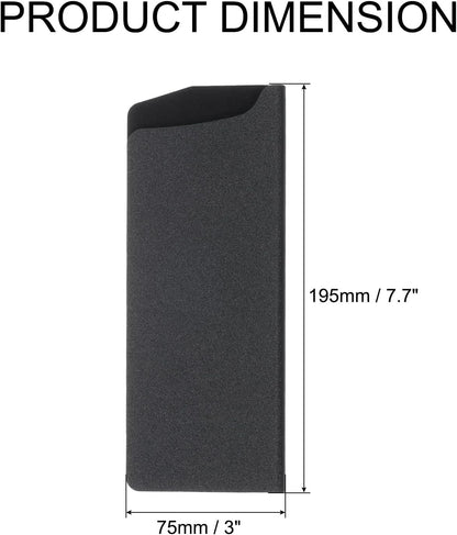 5 Pcs Knife Cover Sleeves, 8.3" x 1.4" ABS Knives Edge Guard Blade Protector Universal Knife Sheath for Home Kitchen, Black