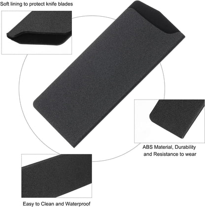 5 Pcs Knife Cover Sleeves, 8.3" x 1.4" ABS Knives Edge Guard Blade Protector Universal Knife Sheath for Home Kitchen, Black