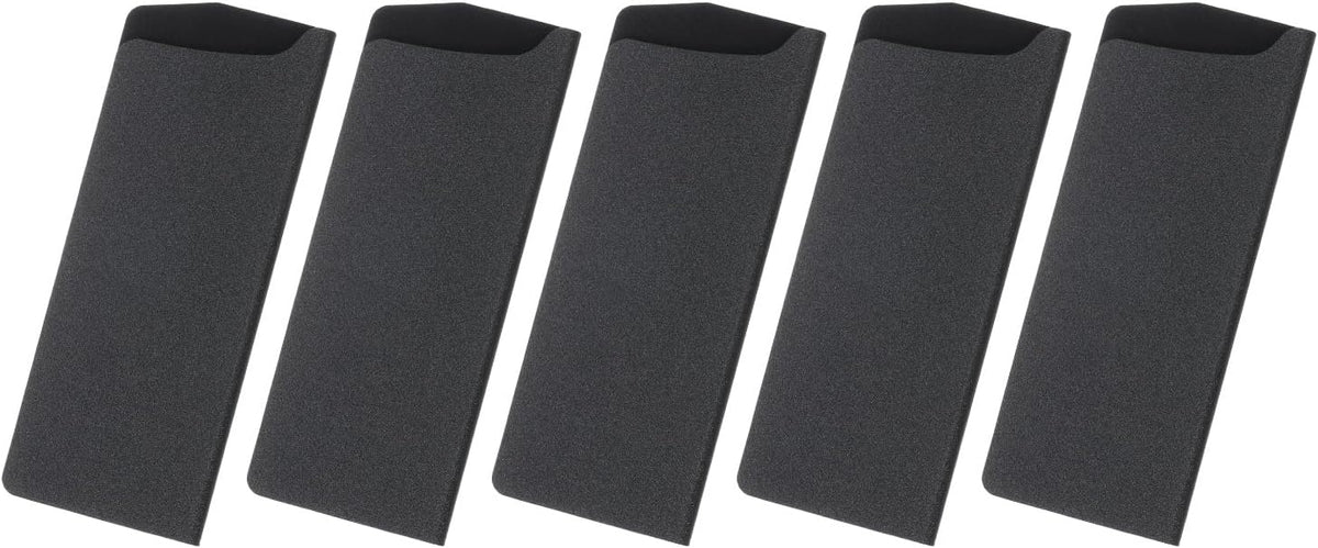 5 Pcs Knife Cover Sleeves, 8.3" x 1.4" ABS Knives Edge Guard Blade Protector Universal Knife Sheath for Home Kitchen, Black