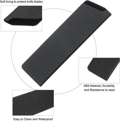 5 Pcs Knife Cover Sleeves, 8.3" x 1.4" ABS Knives Edge Guard Blade Protector Universal Knife Sheath for Home Kitchen, Black