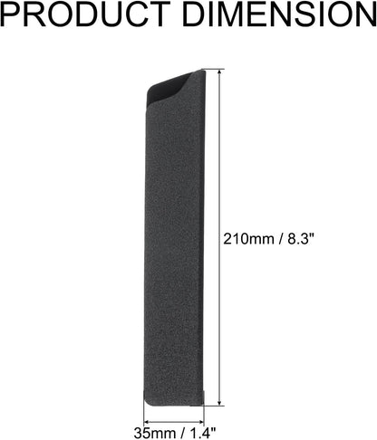 5 Pcs Knife Cover Sleeves, 8.3" x 1.4" ABS Knives Edge Guard Blade Protector Universal Knife Sheath for Home Kitchen, Black