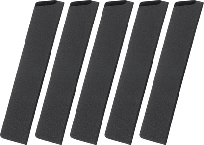5 Pcs Knife Cover Sleeves, 8.3" x 1.4" ABS Knives Edge Guard Blade Protector Universal Knife Sheath for Home Kitchen, Black