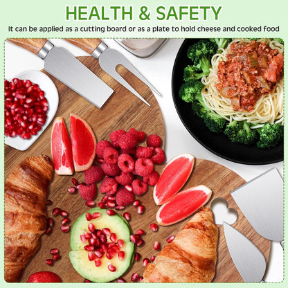 6 Pcs Heart Shaped Charcuterie Board and Serving Set