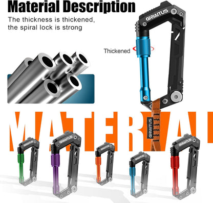 Carabiner Multitool 8-in-1 EDC Carabiners Pocket Knife for Camping, Black | Gifts for Men, Folding Serrated Knife, Bottle Opener, Rope Cutter, Screwdriver, Ruler, Survival Gear for Hiking Packs Carry