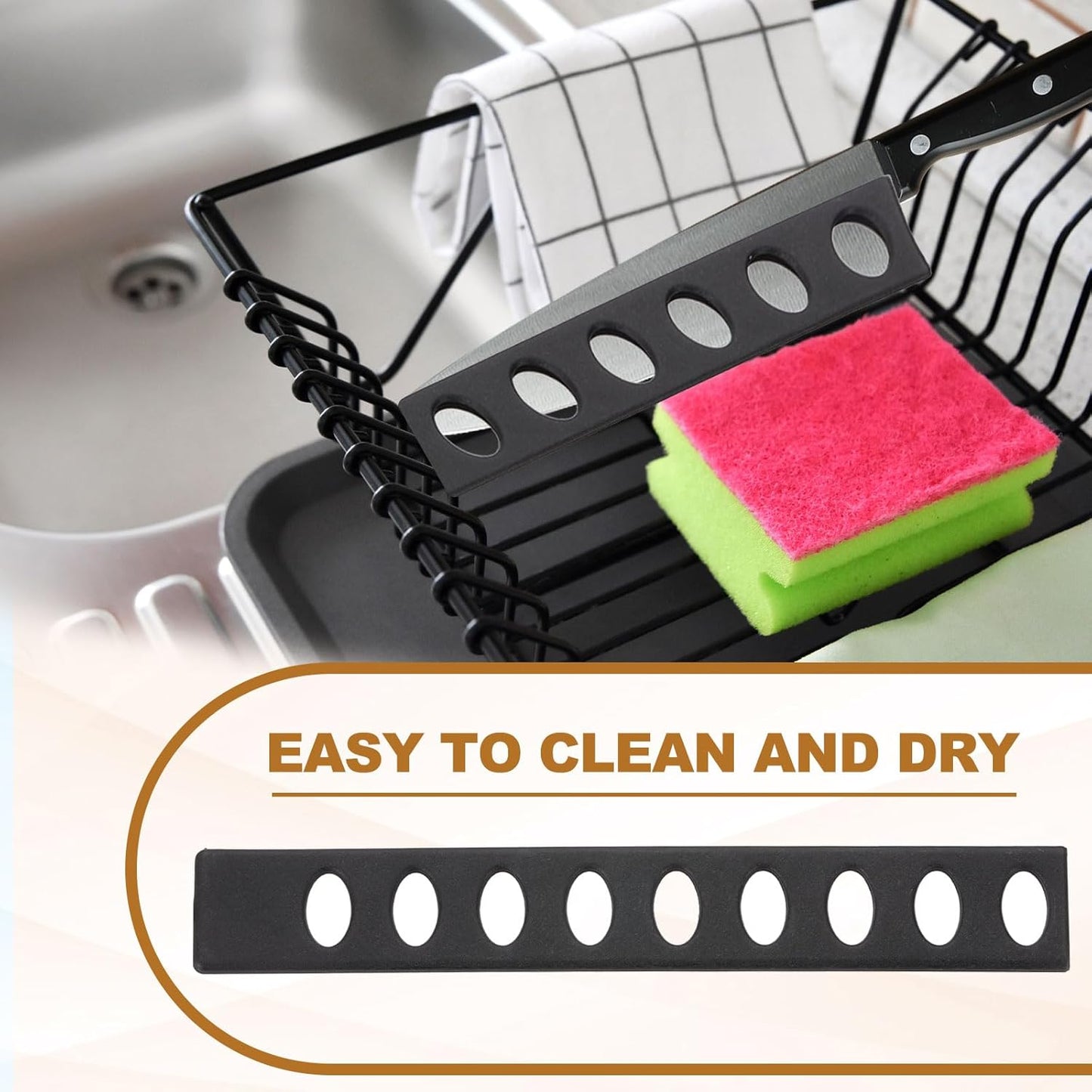 12Pcs PP Universal Blade Edge Guard Cover, Blade Cutting Edge Sleeve of 6" Blade Cover for Kitchen, Dining Room, Black