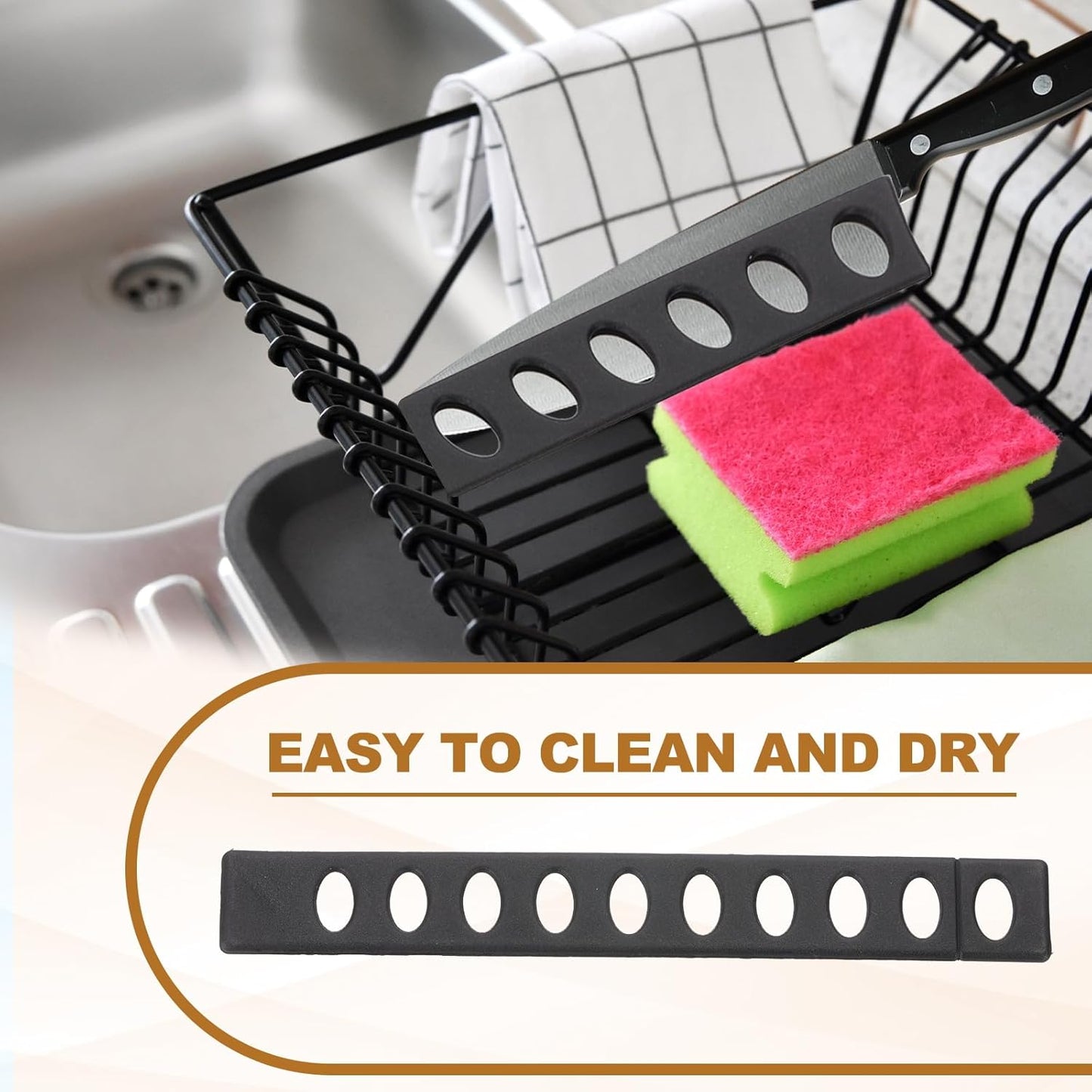 12Pcs PP Universal Blade Edge Guard Cover, Blade Cutting Edge Sleeve of 6" Blade Cover for Kitchen, Dining Room, Black