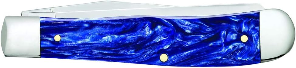 Case WR XX Pocket Knife Trapper Sparxx Blue Pearl Kirinite Item #23431 - (10254 SS) - Length Closed: 4 1/8 Inches