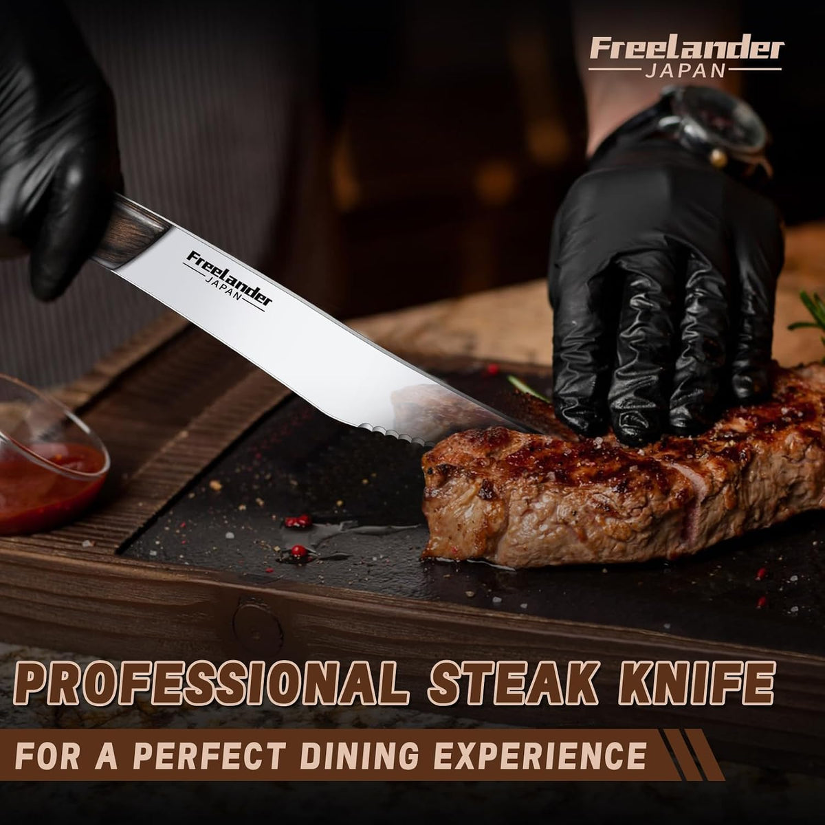 Serbian Chef Knife with Leather Sheath, Full Tang Butcher Knives