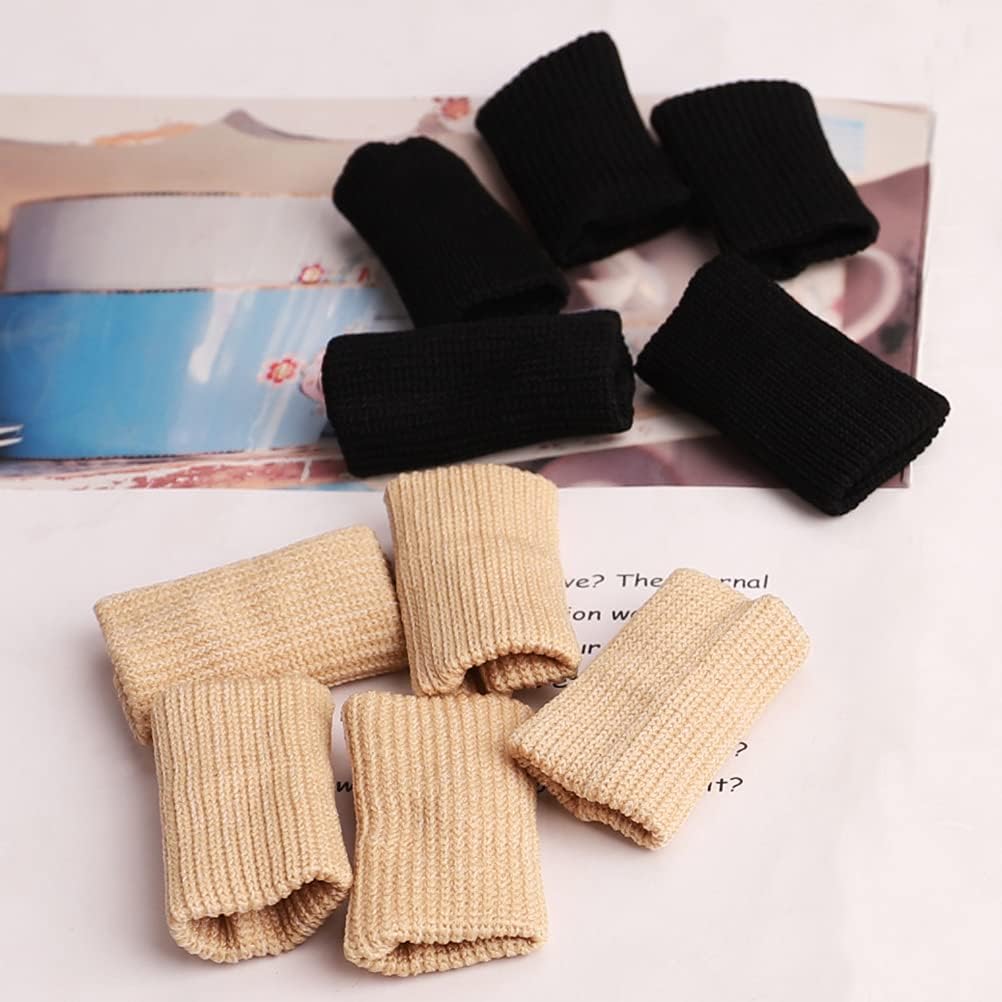 20 Pcs Finger Sleeves Protectors, Elastic Sport Finger Sleeves, Blue/Black | Breathable Nylon-Spandex Blend, Soft Stretch Fit, Helps Reduce Finger Discomfort, For Sports And Daily Wear