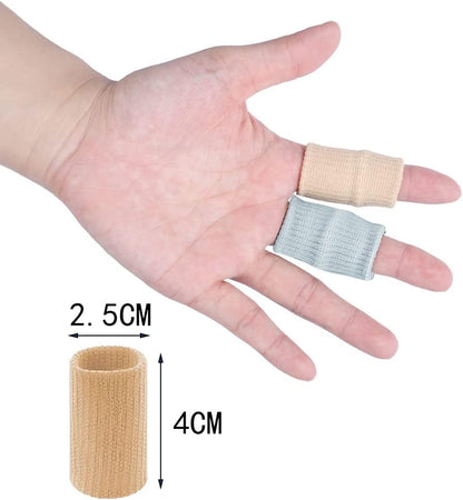 20 Pcs Finger Sleeves Protectors, Elastic Sport Finger Sleeves, Blue/Black | Breathable Nylon-Spandex Blend, Soft Stretch Fit, Helps Reduce Finger Discomfort, For Sports And Daily Wear