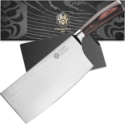 Serrated Utility Knife - 5.5 inch - Samurai Series - Razor Sharp Kitchen Knife - Forged 7Cr17MoV High Carbon Stainless Steel - Wood Handle with Blade Guard