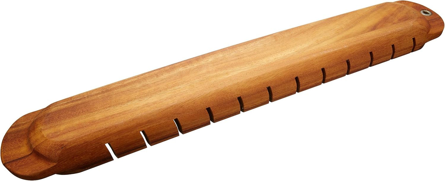 Gourmet 28330 Local 338 Bagel Miter, Acacia Wood, 7 x 5.5 x 2.5 inches