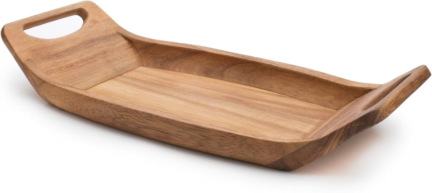 Gourmet 28330 Local 338 Bagel Miter, Acacia Wood, 7 x 5.5 x 2.5 inches