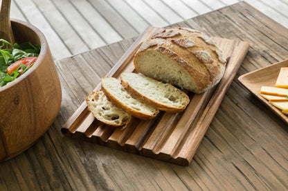 Gourmet 28330 Local 338 Bagel Miter, Acacia Wood, 7 x 5.5 x 2.5 inches