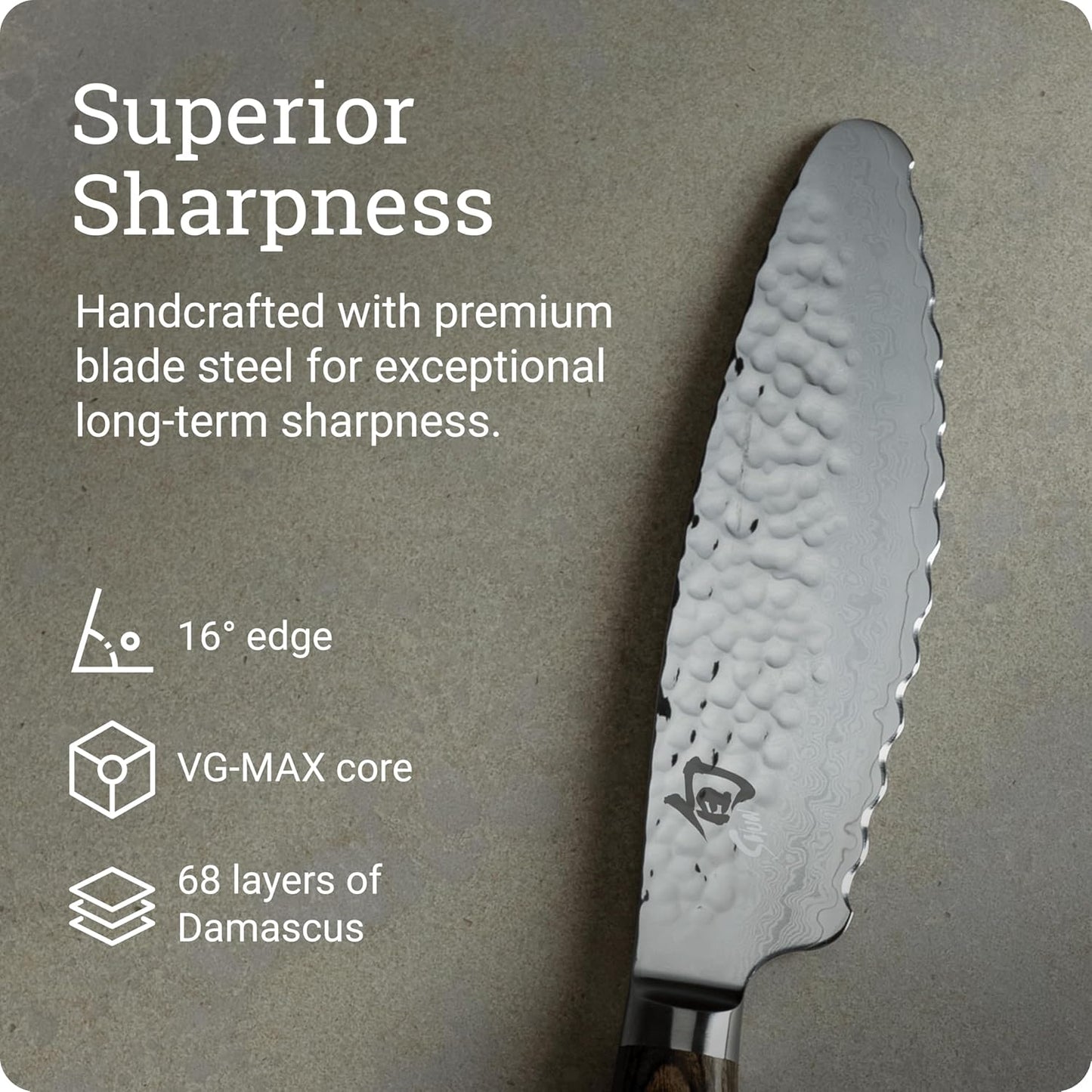 Premier 6" Ultimate Utility Knife, Handcrafted Japanese Knife, VG-MAX Core with Damascus Stainless Steel Cladding, Pakkawood Handle, Precision and Sharpness for Professional and Home Chefs
